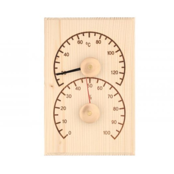 Termometru cu Higrometru pentru Sauna, Material Pin