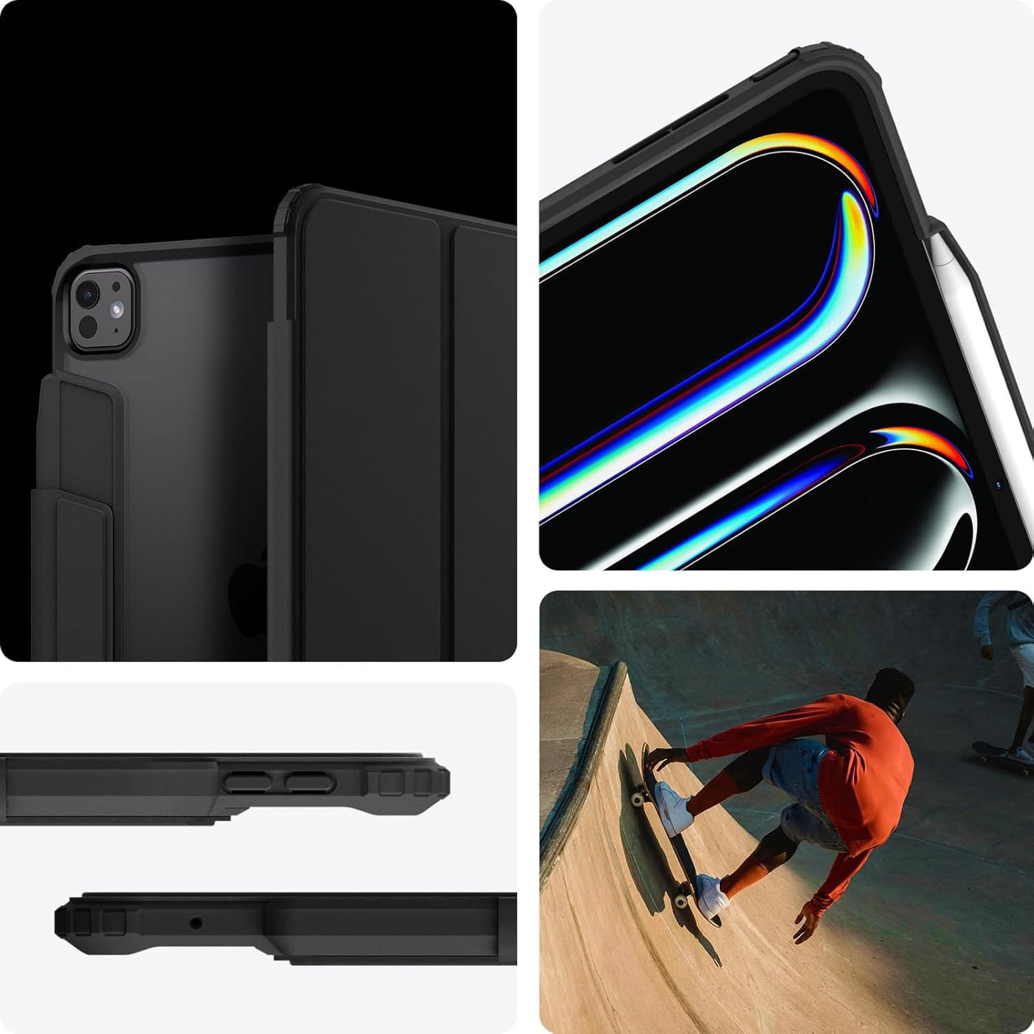 Husa tableta Spigen Air Skin Pro pentru iPad Pro 11" 5 gen. 2024 negru