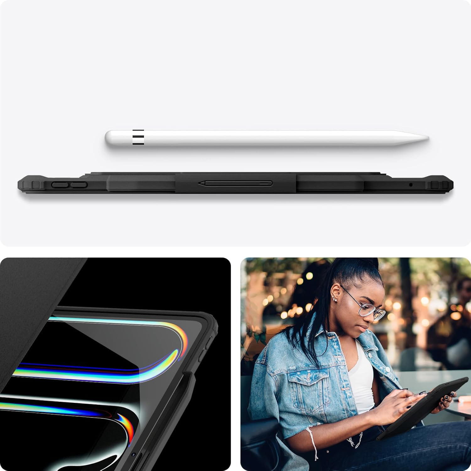 Husa tableta Spigen Air Skin Pro pentru iPad Pro 11" 5 gen. 2024 negru