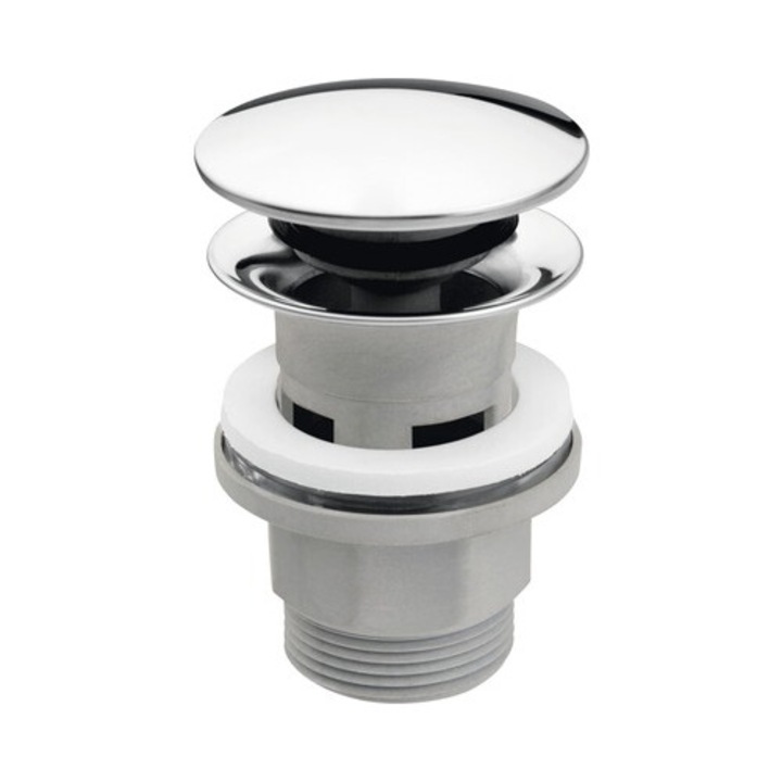 Ventil lavoar click-clack cu preaplin 1 1/4” crom