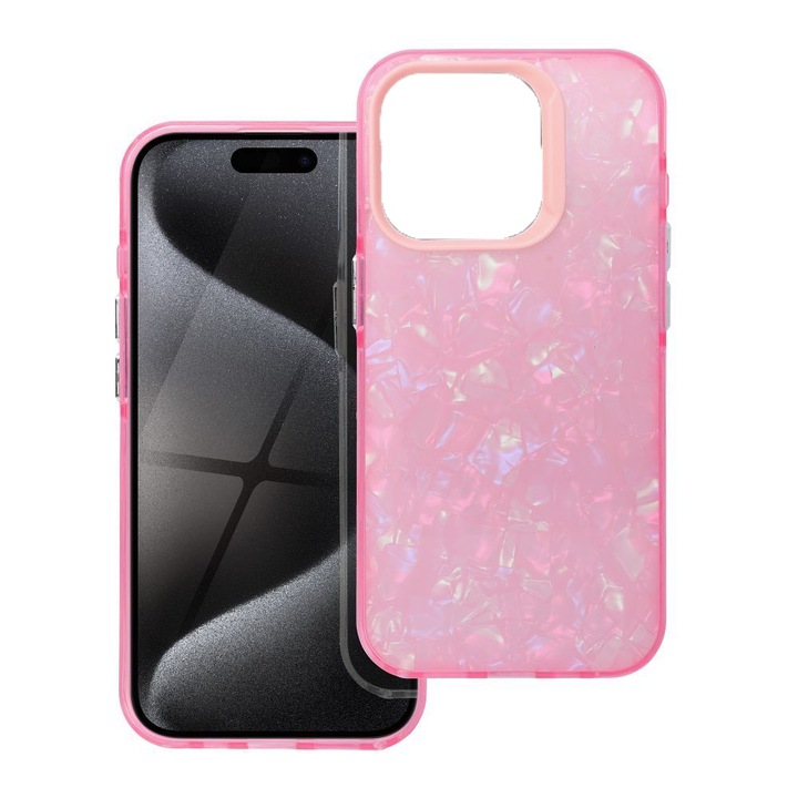 Калъф за Apple iPhone 12 / 12 Pro, Vibe Shades, Преливащи се детайли, Блестяща повърхност, Устойчив на удар и надраскване, Позволява безжично зареждане, Издръжлив, Розов цвят