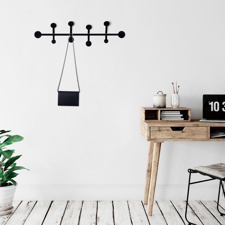 Cuier, CR-0032, Negru, 70x22x22 cm