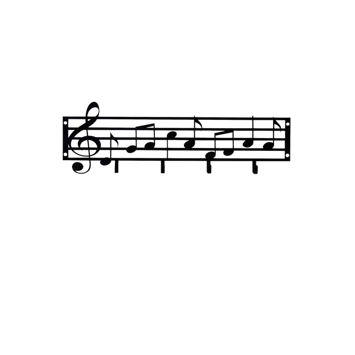 Akasztó, CR-0033, Fekete, 60x19x19 cm