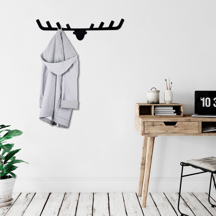 Cuier, CR-0031, Negru, 66x17x17 cm