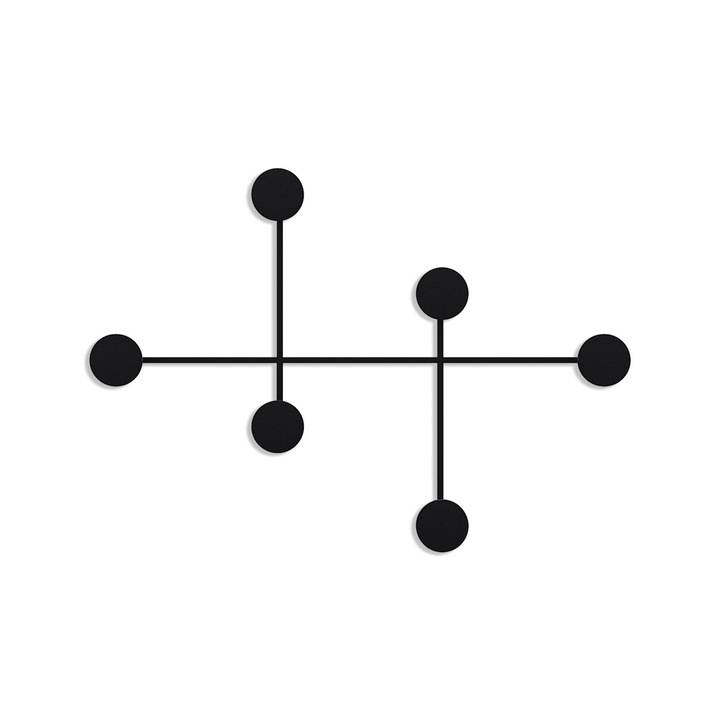 Akasztó, CR-0019, Fekete, 82x50x10 cm
