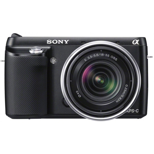 Sony NEX-F3, 16.1MP, Black + Obiectiv 18-55mm, Silver - eMAG.ro