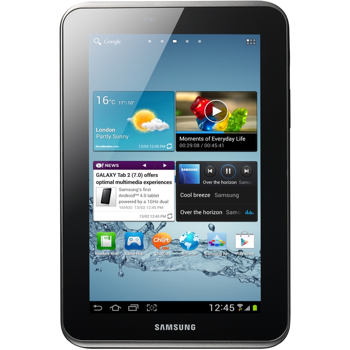 Таблет Samsung Galaxy Tab2 P3100 7", 8GB, Wi-Fi, 3G, Android 4.0, Titanium Silver