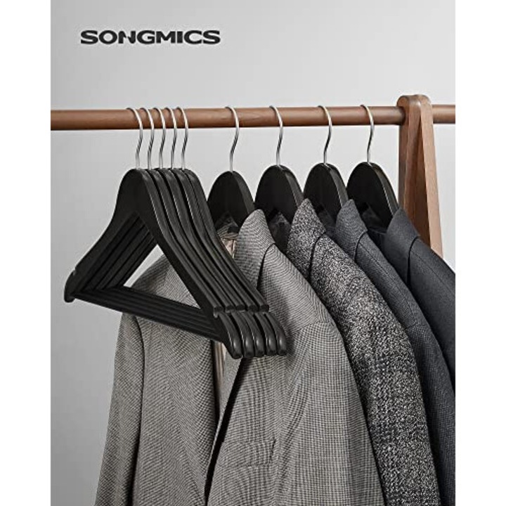 Set 10 umerase, Songmics, S-0053, Negru, 44x23 cm