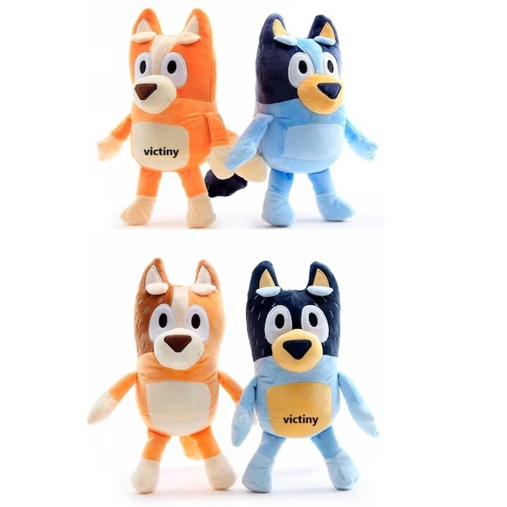 Set 4 Jucarii de plus VICTINY ®, Bluey si Bingo, dimenisune 28 cm