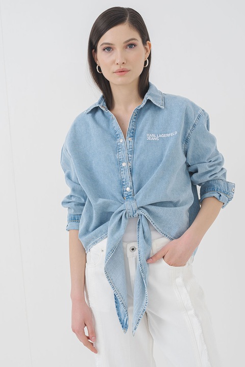 KARL LAGERFELD JEANS, Gombos farmering, Világoskék