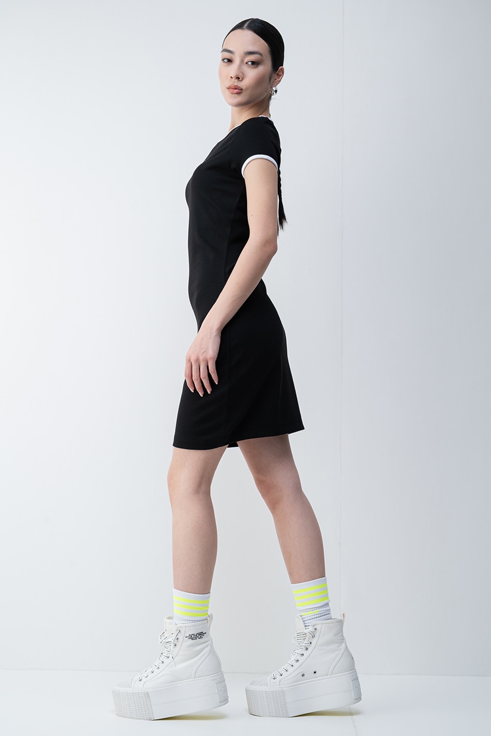KARL LAGERFELD JEANS, Rochie-tricou mini, Negru, S