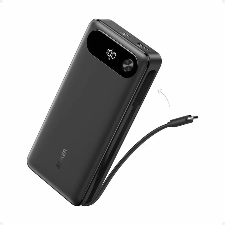 Външна батерия 2x Type-C, 1x USB, 20000mAh, 87W - Anker PowerCore (A1383H11) - Черен