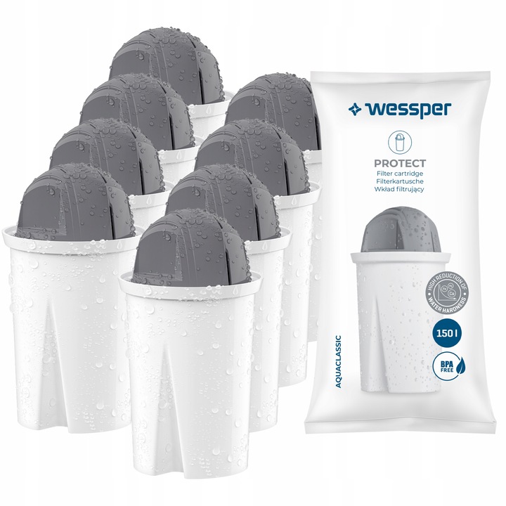 Set 8 filtre de apa compatibil cu Brita Dafi Aquaphor Wessper Aquaclassic Protect