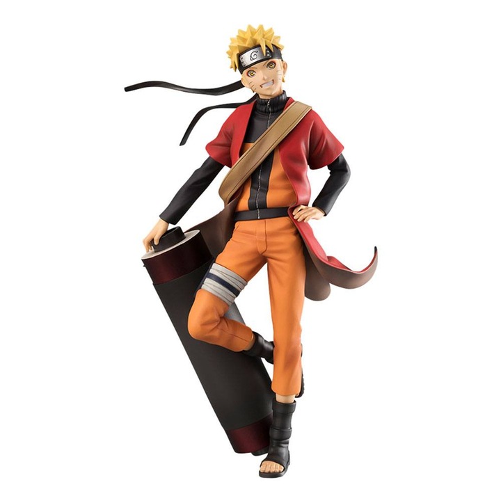 Figurina Naruto Uzumaki Sage Mode, MegaHouse, 19cm, detalii ridicate, ambalaj elegant