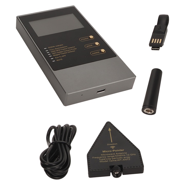 Kameradetektor, Jormftte, 50MHz-8GHz, nagy érzékenységű, hordozható, 10cm-10m