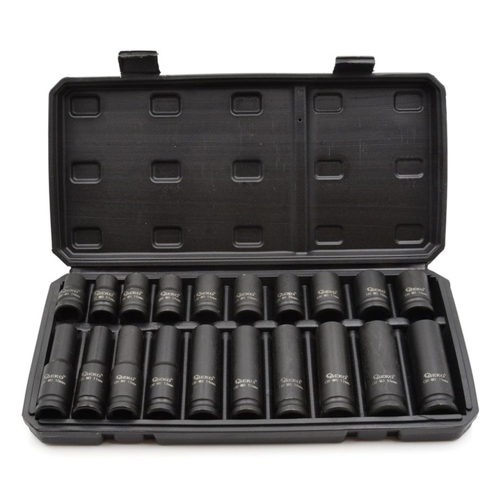 Комплект ударни вложки, дълги и къси 1/2 10-19 мм 20 бр