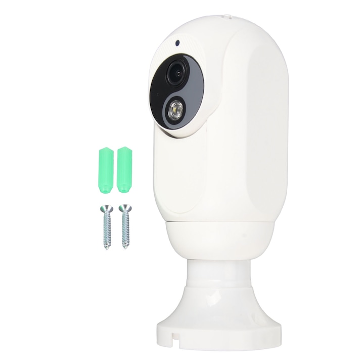 Camera de supraveghere Jormftte, 2MP, 1080P, vizionare nocturna color, IP66, alimentare solara