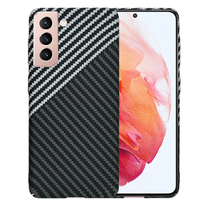 Калъф с висока защита за Samsung Galaxy S21 5G, Timacontech, I60, твърда пластмаса, Stealth Titanium Grey