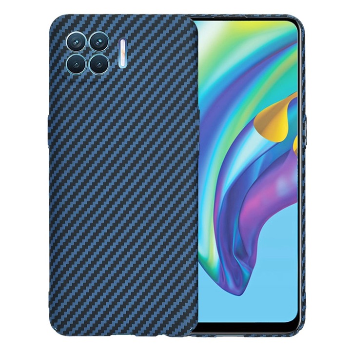 Кейс с висока степен на защита за Oppo Reno4 Lite, Timacontech, I30, твърда пластмаса, циан
