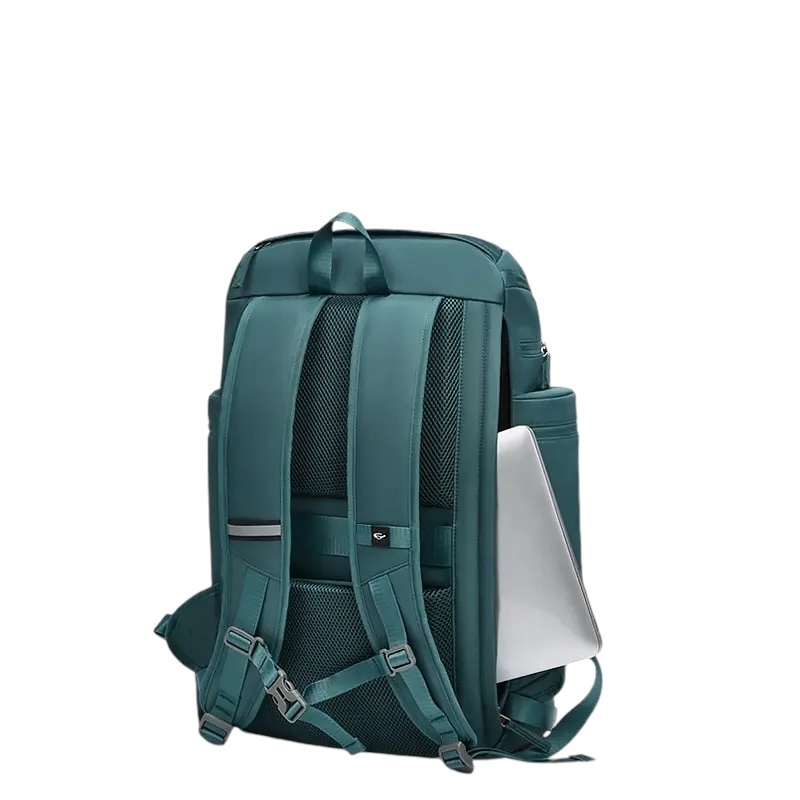 Rucsac Premium, Cracos®, verde, capacitate 30L, 55x31x20 cm, port USB, compartimente separate pentru laptop si Incaltaminte, Impermeabil, ideal pentru calatorii sau activitati zilnice