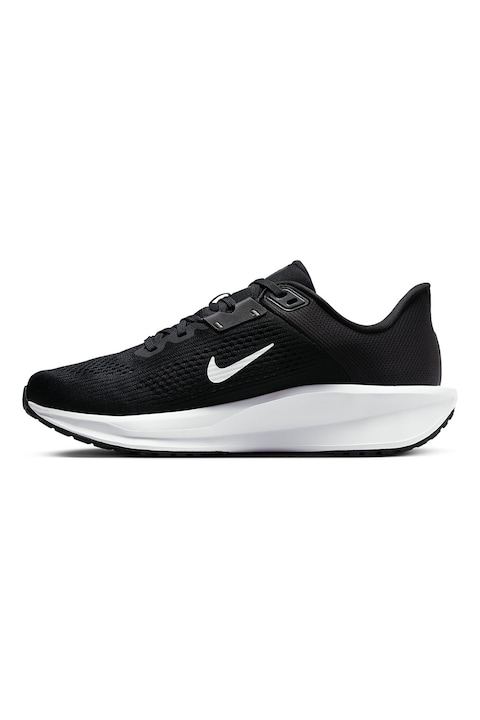 Nike, Pantofi Quest 6 cu talpa wedge pentru alergare, Alb, Negru, 7.5