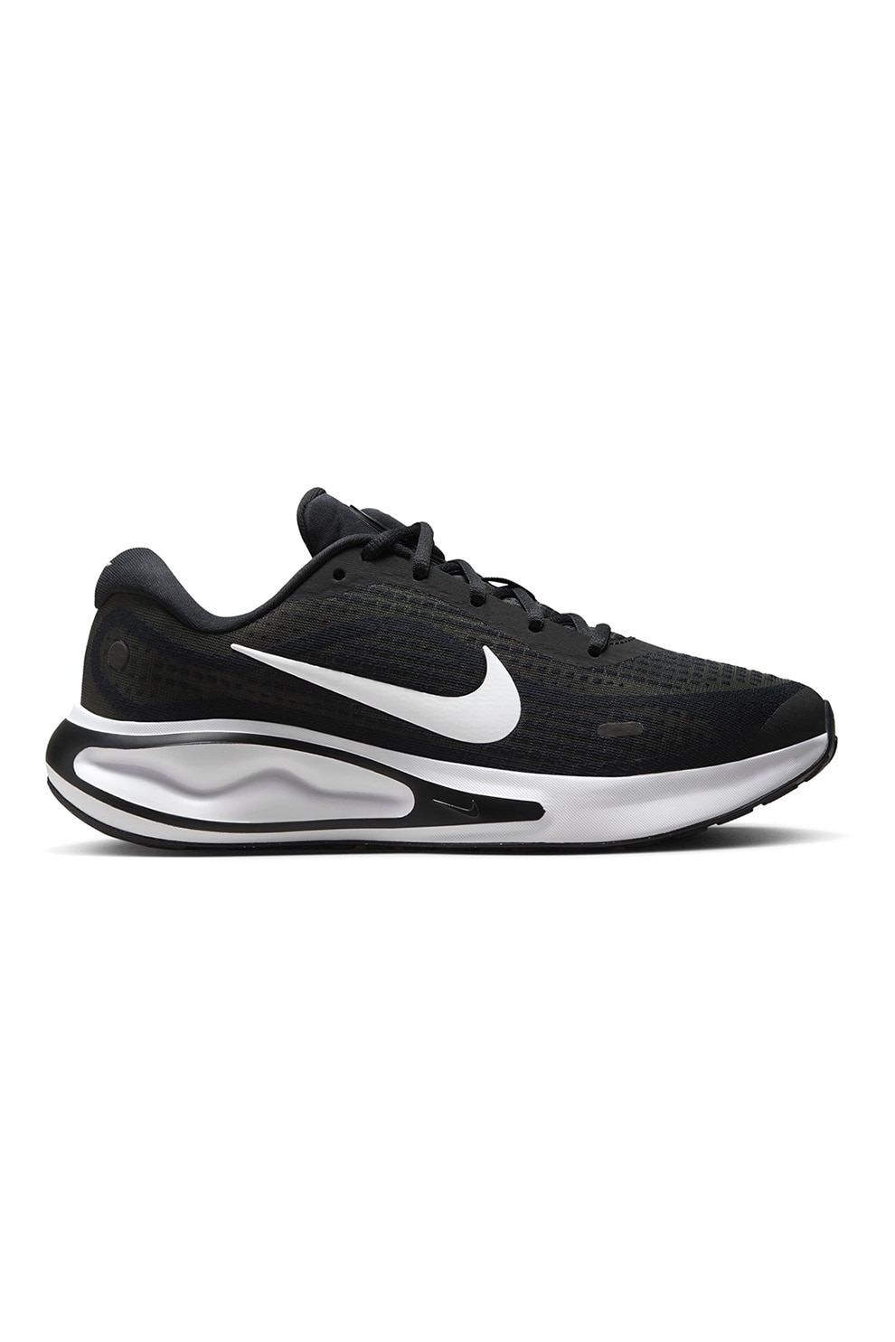Nike, Pantofi Journey Run Road cu detalii reflectorizante pentru alergare, Alb, Negru, 5