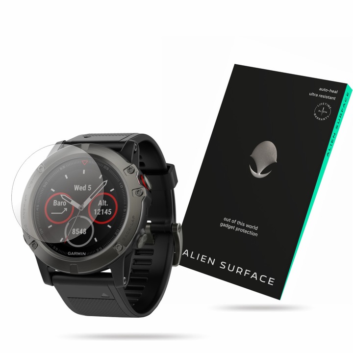 Alien Surface fólia, Garmin Fenix 5X, képernyővédő 1+2 Grid