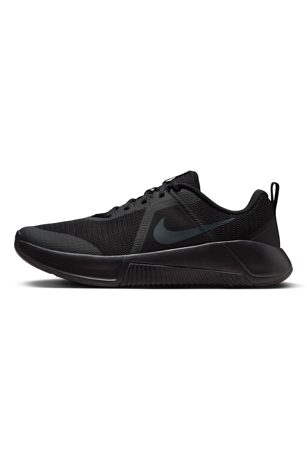 Nike, Pantofi MC Trainer 3 din plasa cu imprimeu logo lateral, pentru fitness, Negru, 8