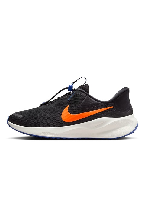 Nike, Pantofi pentru alergare Revolution 7, Negru/Portocaliu mandarina/Alb optic