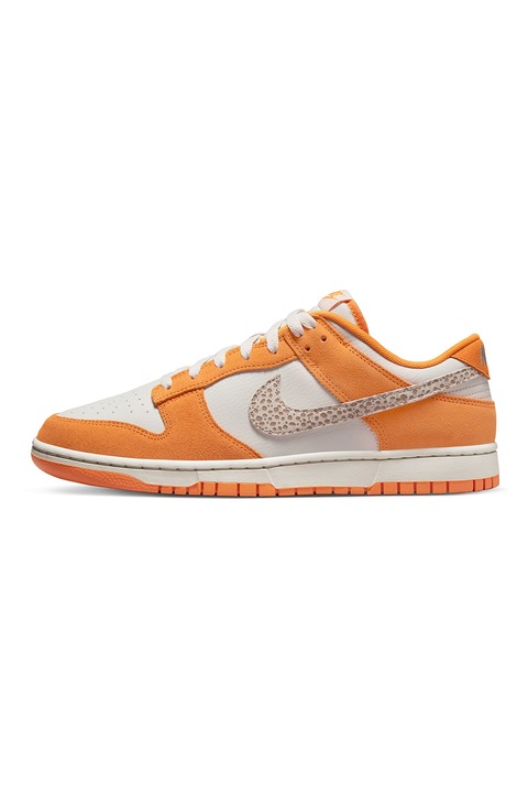 Nike, Спортни обувки Dunk с велур, Оранжев/Мръснобял