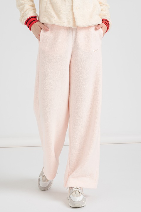Nike, Pantaloni de trening din fleece cu croiala ampla, Piersica, XS