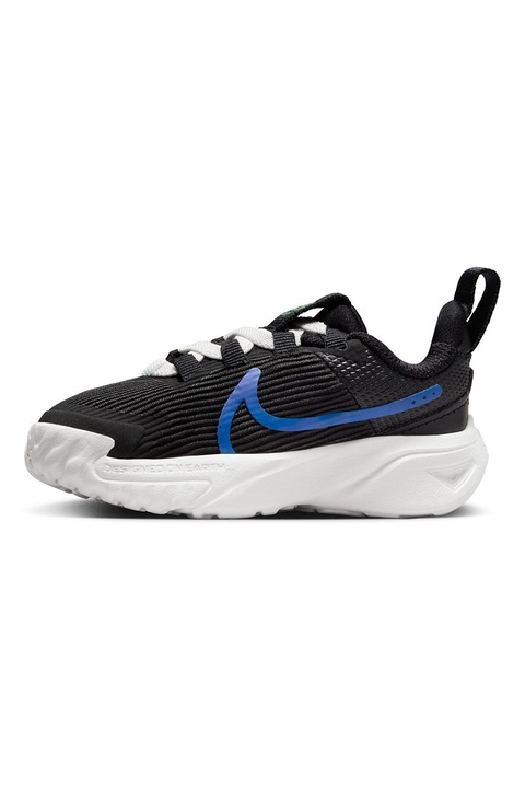 Nike, Pantofi cu insertii sintetice, pentru alergare Star Runner 4, Negru/Albastru