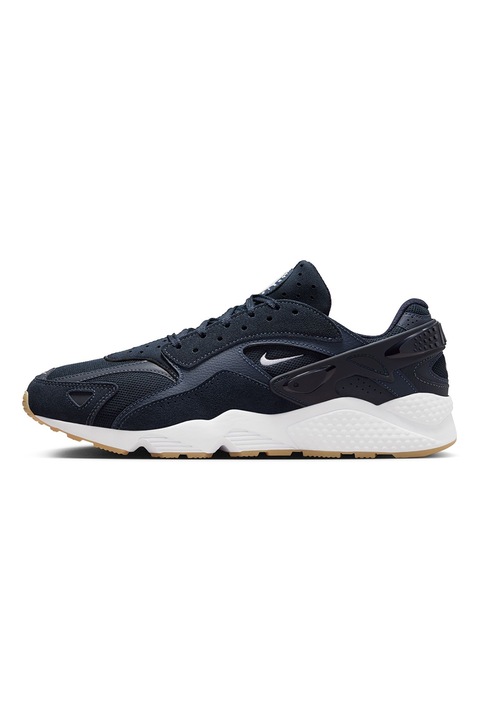 Nike, Pantofi sport cu garnituri de piele Air Huarache Runner, Albastru ultramarin