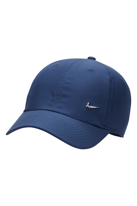 Nike, Унисекс шапка с метален монограм, Тъмносин