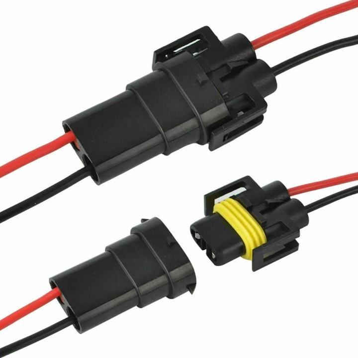 Set conectori electrici ermetici, Novaza Tech, SW-D, protectie IP67, gama larga de aplicatii, montare usoara, 5 bucati, Gri/Portocaliu