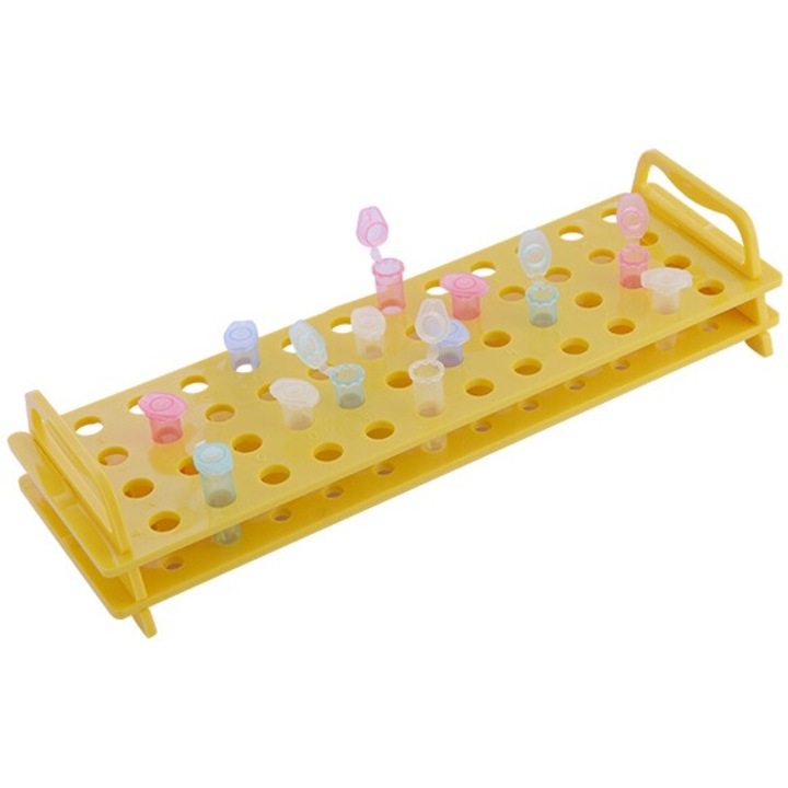 Suport pentru tuburi de microcentrifuga de 1.5- 2 ml, 24 locuri, alb, 164 x 100 x 59 mm, 8 buc