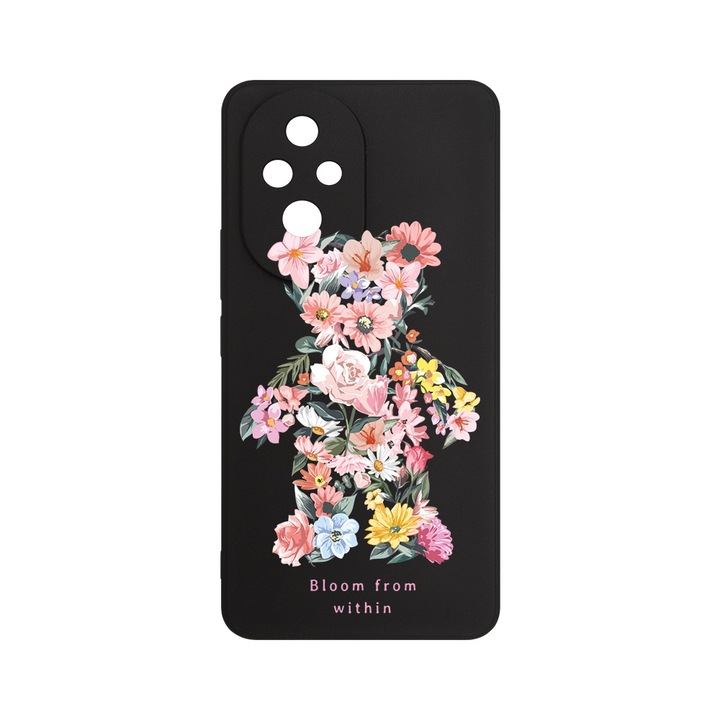 Husa pentru Honor 200 Pro, BestCase® Slim SIlicon 0.8MM, Teddy Bear Bloom From Within, Protectie Camera, Antisoc, Rezistenta la uzura, c-B 1568