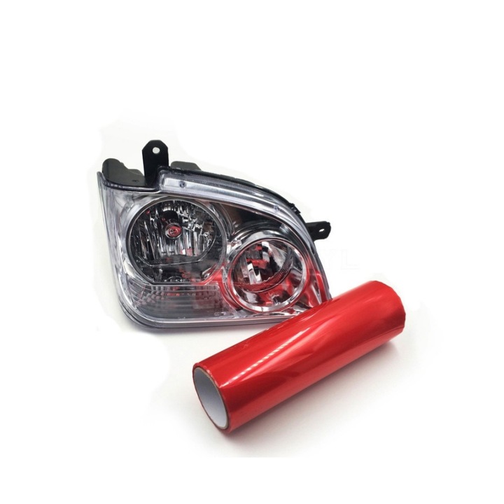 Folie idealSTORE Rosie protectie faruri si stopuri Dimensiuni 60 cm x 60 cm, Protejeaza Impotriva Zgarieturilor, Substantelor Chimice, Radiatiile UV, Conditiile Meteorologice Extreme, Reduce Riscul de Ingalbenire si Crapare