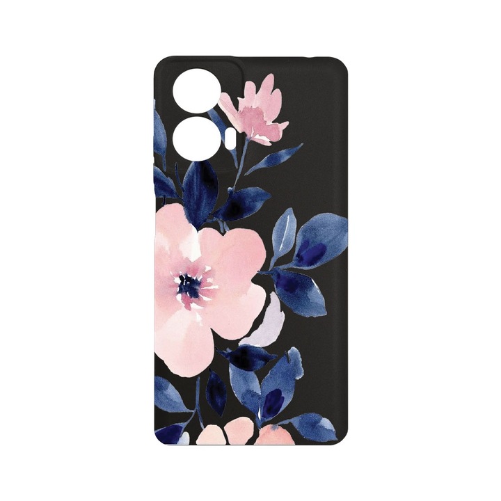Husa pentru Motorola Moto G24 / Moto G24 Power, BestCase® Slim SIlicon 0.8MM, Pastel Colors Collection Flowers, Protectie Camera, Antisoc, Rezistenta la uzura, c-B 506