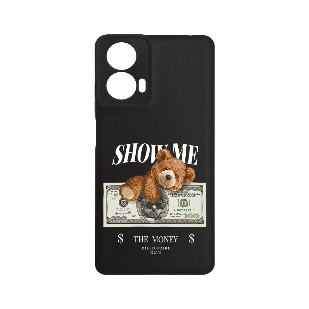Husa pentru Motorola Moto G24 / Moto G24 Power, BestCase® Slim SIlicon 0.8MM, Teddy Bear Show Me The Money, Protectie Camera, Antisoc, Rezistenta la uzura, c-B 1453