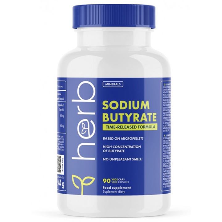 Butirat de sodiu 300 mg 90 Capsule Intarirea Sanatatii Sistemului DigestivHerb