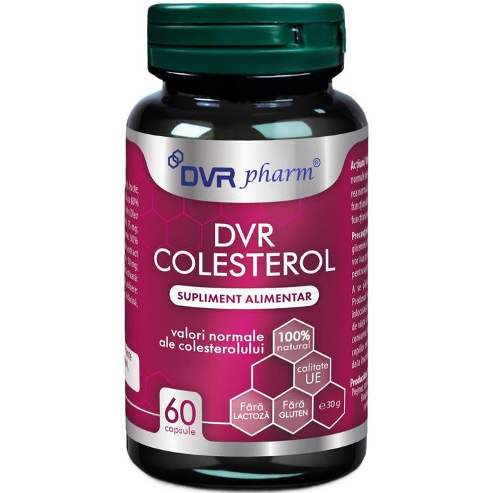 DVR Colesterol, mentine valorile normale ale colesterolului si trigliceridelor, 60cps, DVR Pharm