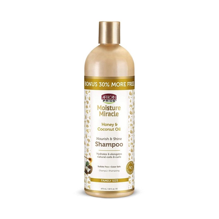 Sampon cu miere si ulei de nuca de cocos, African Pride, 473 ml