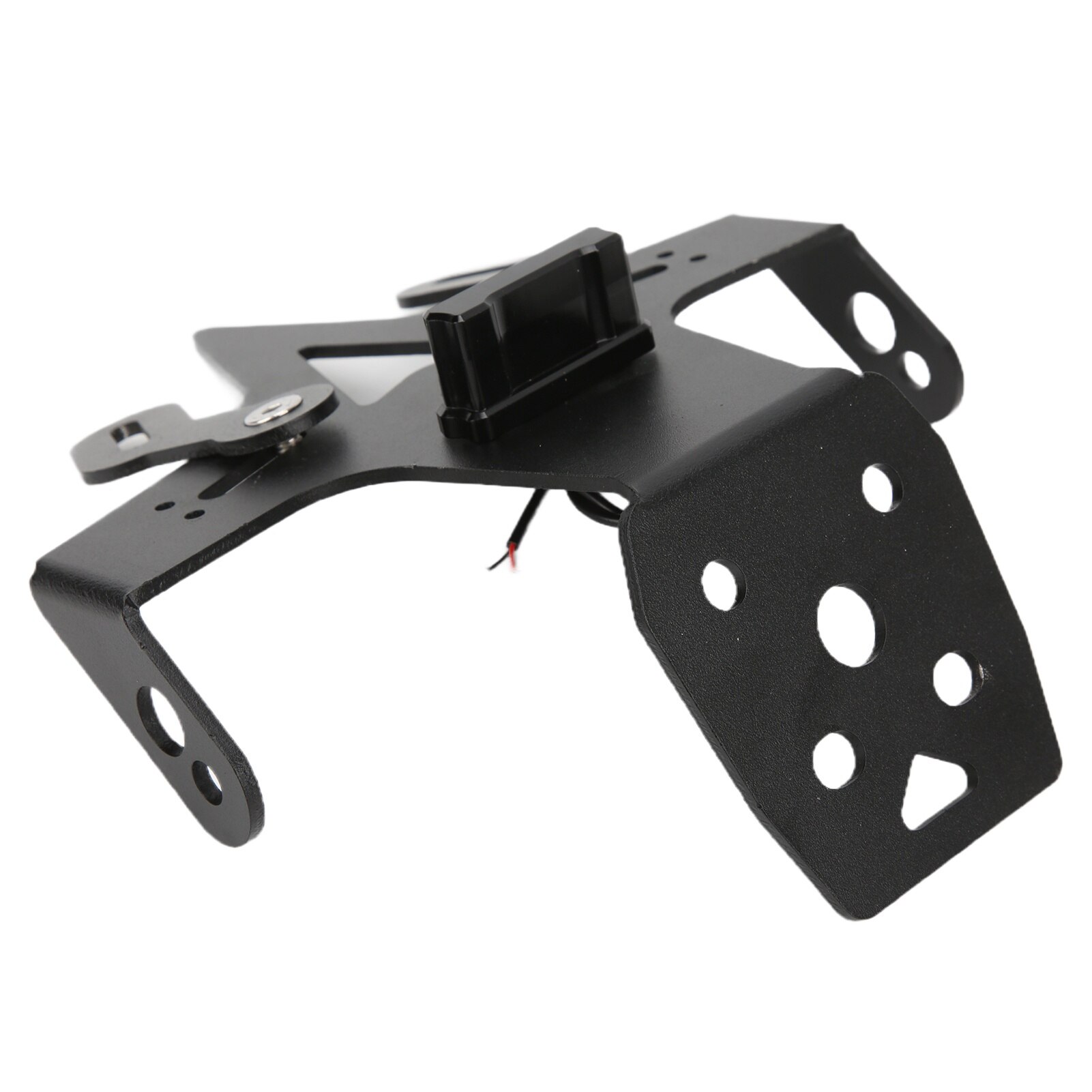 Suport numar motocicleta, Mmgoqqt, carbon, negru, cu LED, pentru