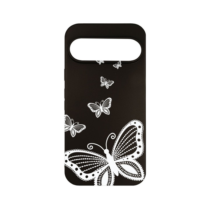 Husa pentru Google Pixel 9 Pro, BestCase® Slim SIlicon 0.8MM, Butterfly, Protectie Camera, Antisoc, Rezistenta la uzura, c-B 79