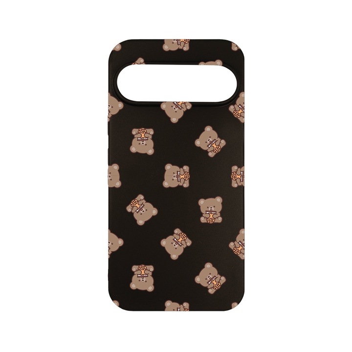 Husa pentru Google Pixel 9, BestCase® Slim SIlicon 0.8MM, Teddy Bear Pattern, Protectie Camera, Antisoc, Rezistenta la uzura, c-B 974