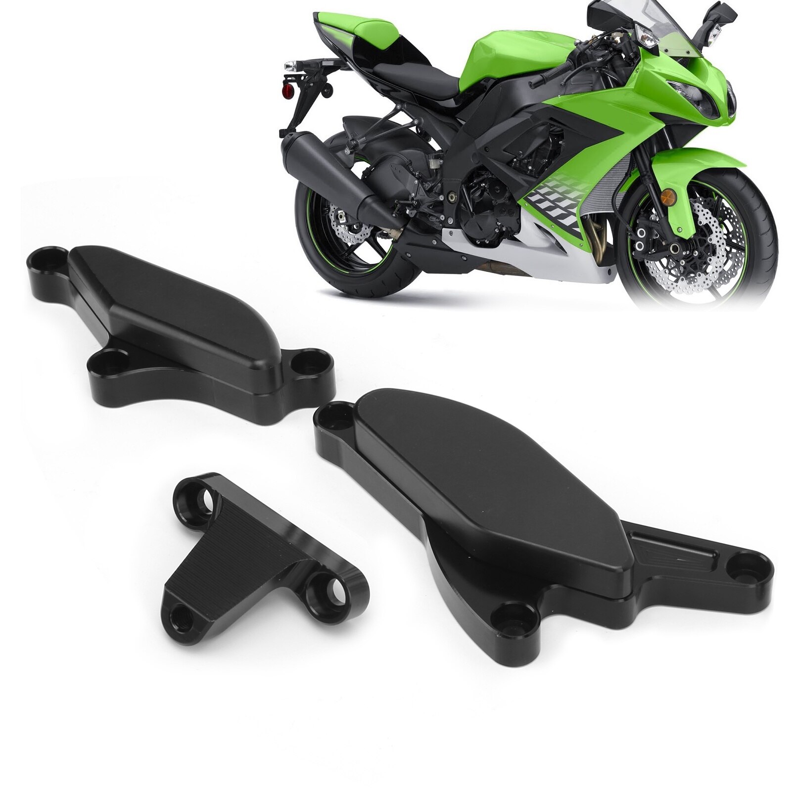 Set 2 bucati protectii cadru Fokelyi, aluminiu, negru, pentru