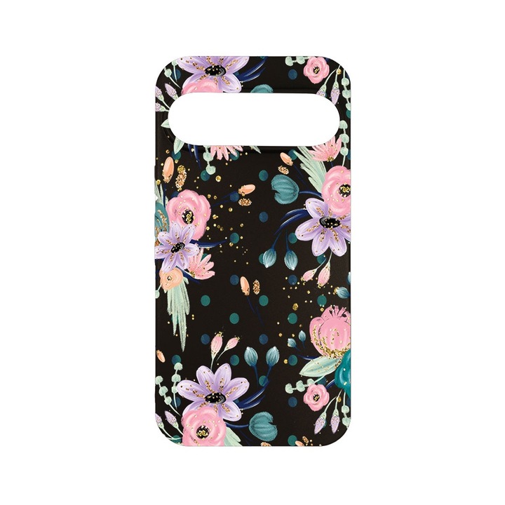 Husa pentru Google Pixel 9, BestCase® Slim SIlicon 0.8MM, Flowers Collection, Protectie Camera, Antisoc, Rezistenta la uzura, c-B 495