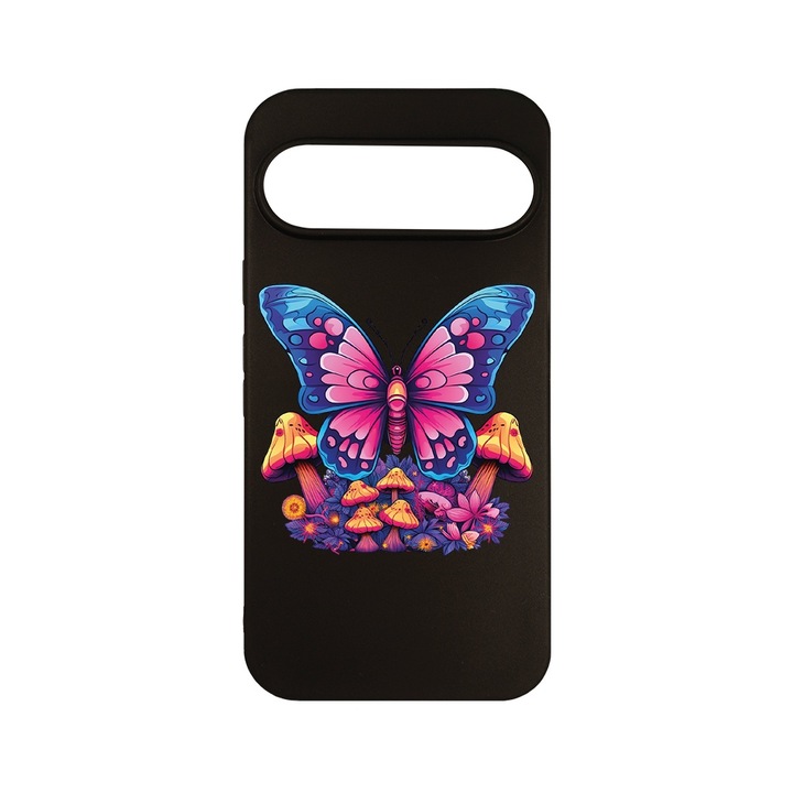 Husa pentru Google Pixel 9 Pro, BestCase® Slim SIlicon 0.8MM, Dream Colors - Butterfly, Protectie Camera, Antisoc, Rezistenta la uzura, c-B 1573