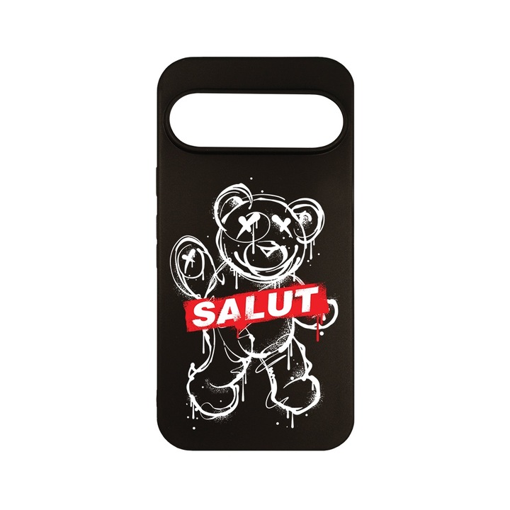 Husa pentru Google Pixel 9 Pro, BestCase® Slim SIlicon 0.8MM, Teddy Bear Salut, Protectie Camera, Antisoc, Rezistenta la uzura, c-B 1548